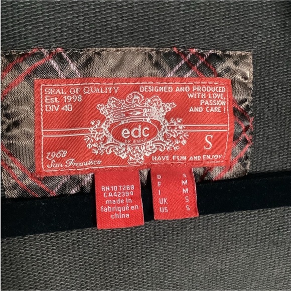 EDC by Esprit Y2K moto style zip front cardigan sweater - Picture 9 of 12